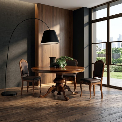 Esszimmer Tische Runde Möbel Esstisch Luxus Rund Tisch Massiv Holz Italien Neu