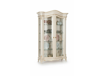 Vitrinen Glas Schrank Vitrine Wohnzimmer Holz Anrichte Italienische Möbel Regal
