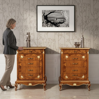 Klassisch Design Kommoden Kommode Schrank Hochschrank Anrichte Schubladen Holz