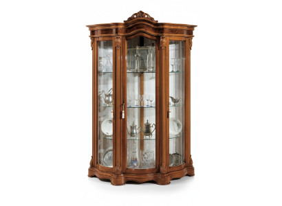 Vitrinen Glas Schrank Vitrine Wohnzimmer Holz Anrichte Italienische Möbel Regal