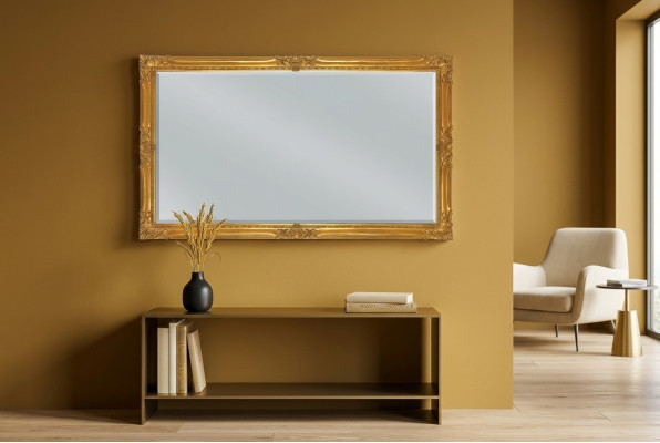 Spiegel Italienische Klassischer Design Möbel Wandspiegel Holz Möbel xll big