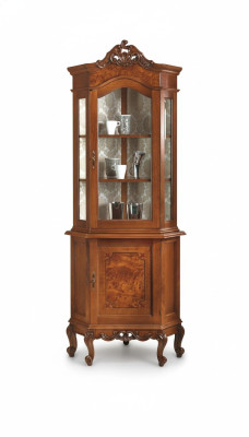 Schränke Holz Vitrinen Glas Schrank Echtholz Vitrine Wohnzimmer Möbel Anrichte