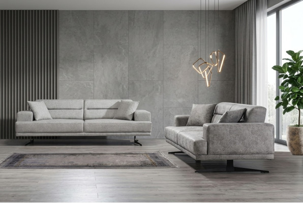 Sofagarnitur 3+3 Sitzer Garnitur Sofa Sofas Leder Polster Design Sitz Moderne