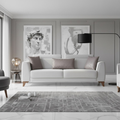 Sofa 3 Sitzer Design Sofas Polster Sitz Design Dreisitzer Modern Stoff Möbel Neu
