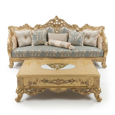 Sitz Dreisitzer Sofa 3 Sitzer Sofas Stoff Stil Barock Rokoko Möbel Klassische