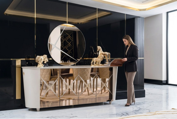Kommode Italienischer Stil Kommoden Gold Sideboards Massiv Holz Möbel Kommoden
