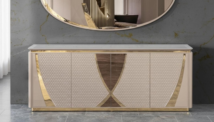 Wohnzimmer Sideboard Schrank Schränke Schubladen Holz Kommoden