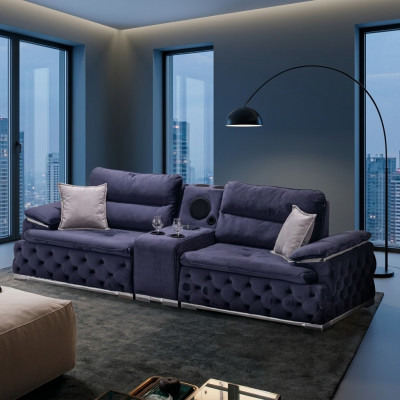 Chesterfield Sofas Couches Polsterung 4 Sitzer Lila Design xxl Big Sofa Couch