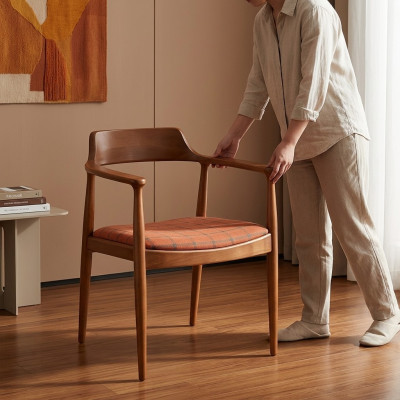 Set 8 Sessel Stuhl Design Holz Stoff Polster Stühle Esszimmer Textil