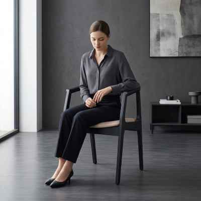 Esszimmer Holz Möbel Stühle Luxus Design Polster Stuhl Lehn Sitz Büro