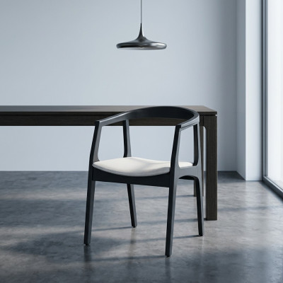 Set 4x Stuhl Design Holz Textil Polster Stühle Gastro Esszimmer Stoff