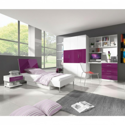 Eckschrank Regal Bücherschrank Schrank Holz für Kinderzimmer Jugendzimmer Weiß