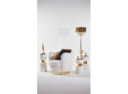 Sessel Design Wohnzimmer Polster Holz Textil Polster Moderne Luxus