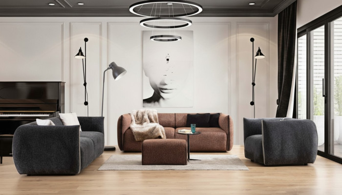 Sofagarnitur Couch Set 4+3+1 Sitz Möbel Gruppe Garnitur Sets 3tlg Neu