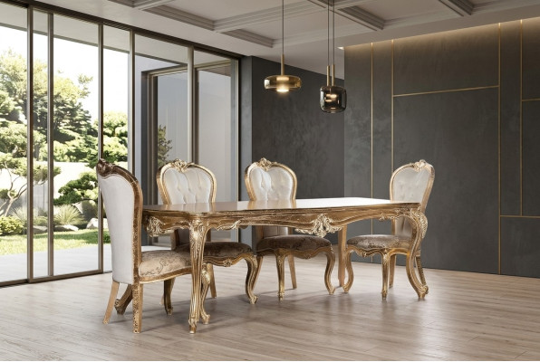 Tisch Esszimmertisch Esstisch Esszimmer Holz Tische Barock Ess Luxus Möbel Neu