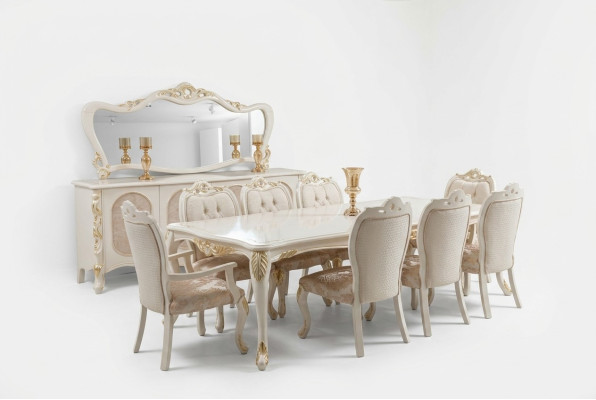 Tische Esszimmertisch Esstisch Esszimmer Holz Tisch Barock Ess Luxus Möbel Neu
