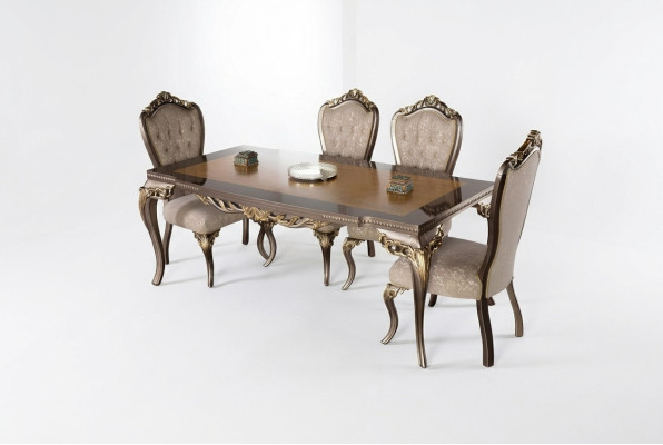 Esszimmer Esstisch Stuhl Set Gruppe Garnitur Tisch Tische Garnitur Luxus 5tlg.