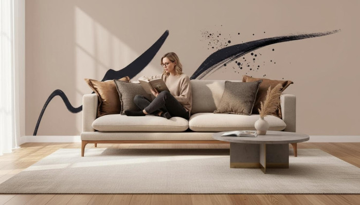 Zweisitzer Sofa 2 Sitzer Sofas Stoff Textil Wohnzimmer Polyester Modern Stil Neu