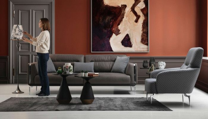 Luxus Sofagarnitur Sofa Garnitur Sofas 3+1 Sitzer Sessel Modern Polyester Neu