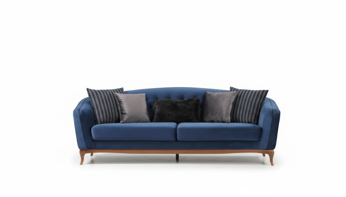 Sofagarnitur Sofa Garnitur Sofas 4+1 Sitzer Stoff Chesterfield Polster Samt Set