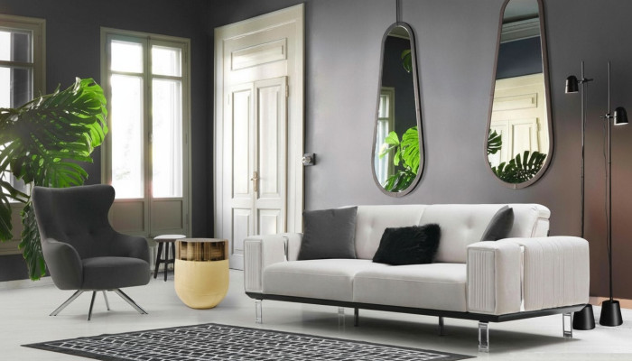 Sofagarnitur Sofa Luxus 3+1 Sitz Sofas Sessel Stoff Design Sitzpolster Möbel Neu