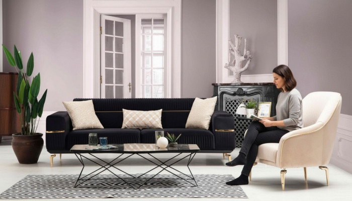 Sofagarnitur Sofa Garnitur Sofas 3+1 Sitz Sessel Möbel Polster Designer Couchen