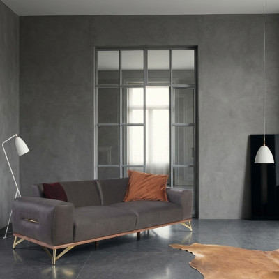 Dreisitzer Sofa 3 Sitzer Luxus Sofas Wohnzimmer Einrichtung Modern Stoff Design