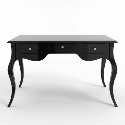 Schwarzer Schreibtisch Büro Stil Tisch Schreibtische Barock Rokoko Holz Tische