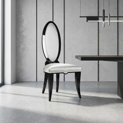 Weißer Esszimmerstuhl Luxus Sitzer Esszimmermöbel Sessel Barock Stil-
