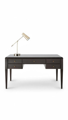 Schreibtisch Tisch Büro Office Bürotisch Computertisch Holz Luxus Braun Design
