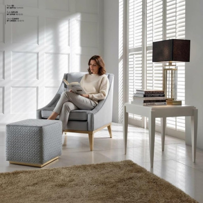 Gruppe Sessel Ohrensessel Beistelltisch Couchtisch Modern Set 2tlg Wohnzimmer