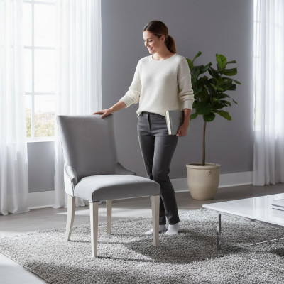 Esszimmerstuhl Stuhl Sessel Sitzer Esszimmer Stühle Holz Modern Luxus Silber