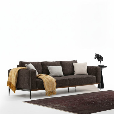 Zweisitzer Sofa 2 Sitzer Stoff Sofas Modern Design Wohnzimmer Grau