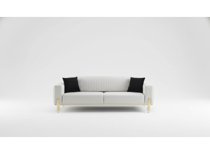 Weißer Dreisitzer Sofa Moderne Couch Polstermöbel Wohnzimmermöbel Neu