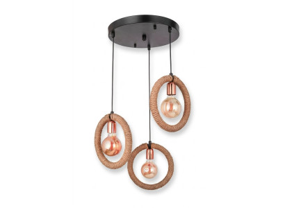 Lüster Deckenleuchter Kronleuchter Deckenlampe Lampe Glas Braun Modern