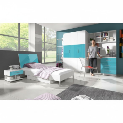 Eckschrank Bücherschrank Schrank Regal Holz für Kinderzimmer Jugendzimmer Möbel