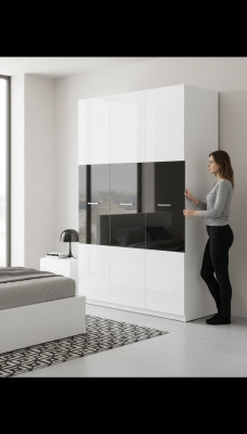 Schwarzer Schrank Schränke Kleiderschrank Hochglanz Kleiderschränke Kinderzimmer
