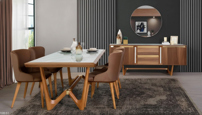Essgruppe Tisch Tische 6tlg Garnitur Neu Esstisch 4x Stühle Stuhl Esszimmer Set