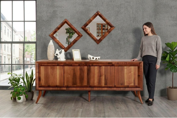 Sideboard Kommode Anrichte Sideboards Schrank Kommoden Braun Luxus xxl 200cm Neu