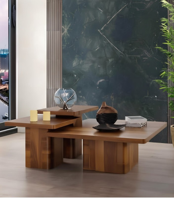 Holztisch Couchtisch Set 3tlg. Tisch Sets Wohnzimmer Sofa Holz Tische Möbel 