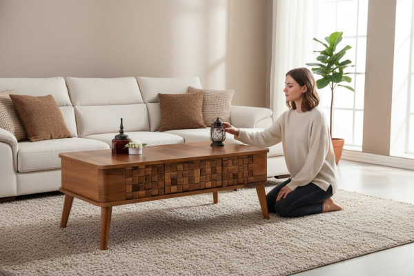 Design Couchtisch Tische Rechteckig Holz Wohnzimmer Tisch Moderne Möbel Luxus