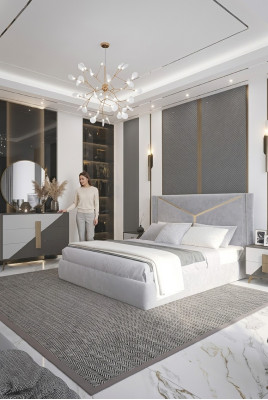 Doppelbett Luxus Betten Polster Schlafzimmer Möbel Neu Beleuchtetes Bett Design