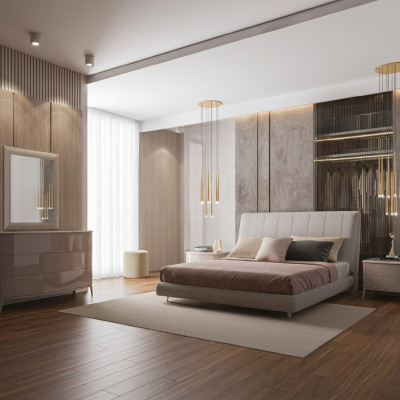 Doppelbett Holz Polster Betten Doppel Bettrahmen Modern Luxus Schlafzimmer Bett