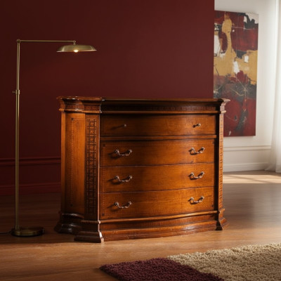 Landhaus Kommode Schrank Holz Schränke Möbel Konsolen Italienische Möbel Braun