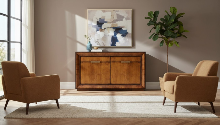 Anrichte Möbel Schrank Braun Kommode Wohnzimmer Neu Sideboard Kommoden