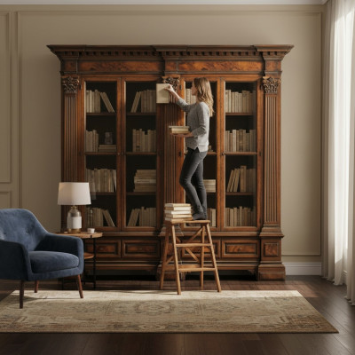 Mittelalterlicher Stil Schrank Vitrine Italienische Möbel Schränke Regal Massiv