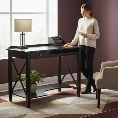 Schreibtisch Holz Büro Schreibtische Möbel Tisch Büro Computer Landhaus Echtholz