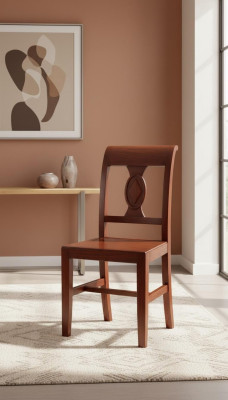 Esszimmer Holz Design Stuhl Luxus Lehnstuhl Braun Stühl 1x Sessel Möbel Neu