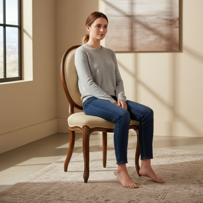 Esszimmer Stuhl braun Luxus klassischer Holzstuhl Stühle Italienische Möbel Neu