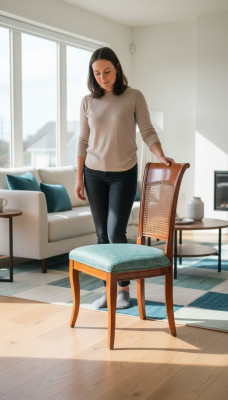 Echtes Holz Stuhl Leder Stühle Esszimmer Lehnstuhl Italienische Möbel